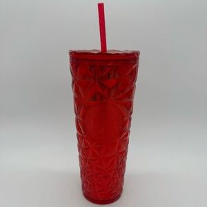 Starbucks 2023 Winter Holiday Jeweled Prism Tumbler in Red